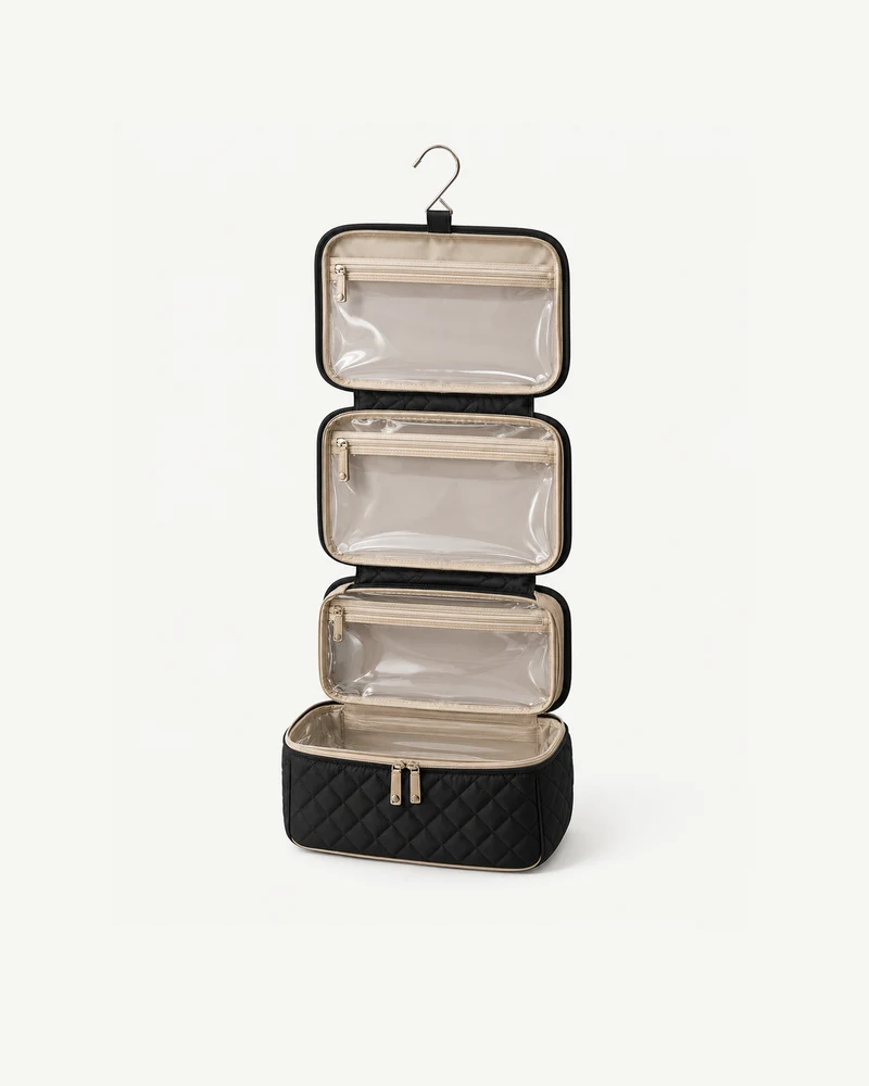 Hanging travel toiletry organizer