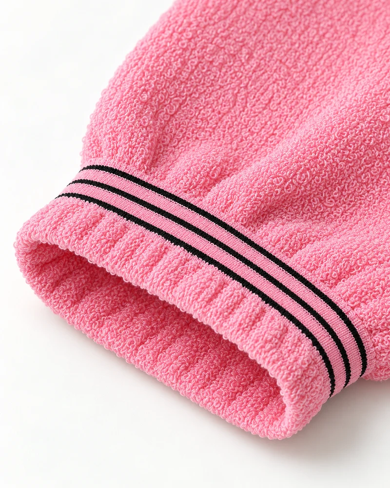 Textured bath mitts, set of four