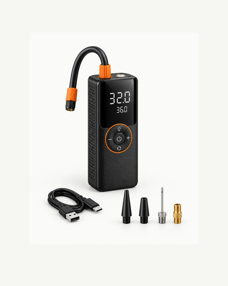 Pocket rechargeable tire pump