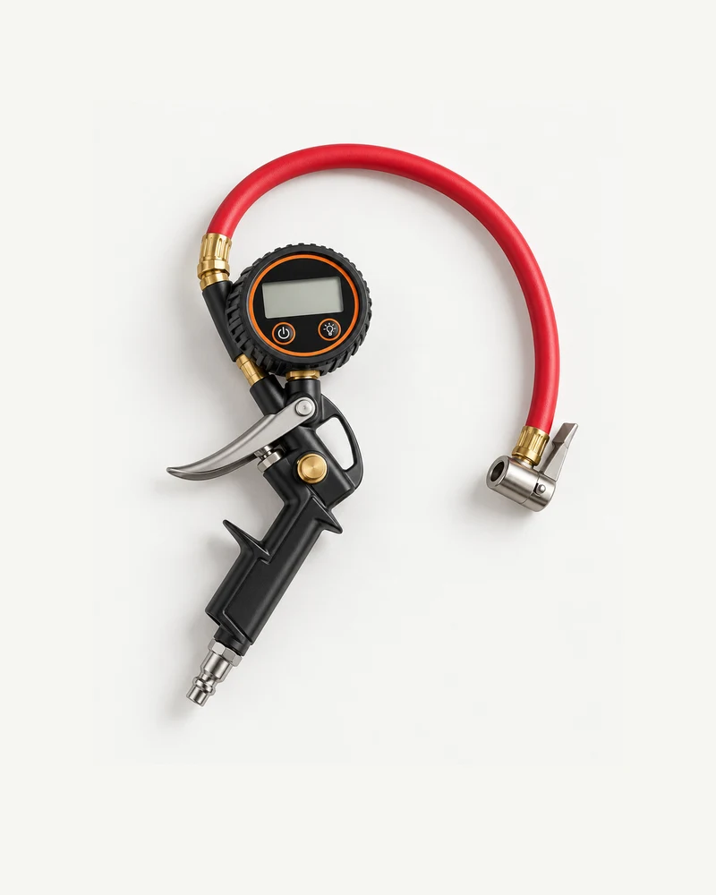 Orange-ring digital inflator gauge