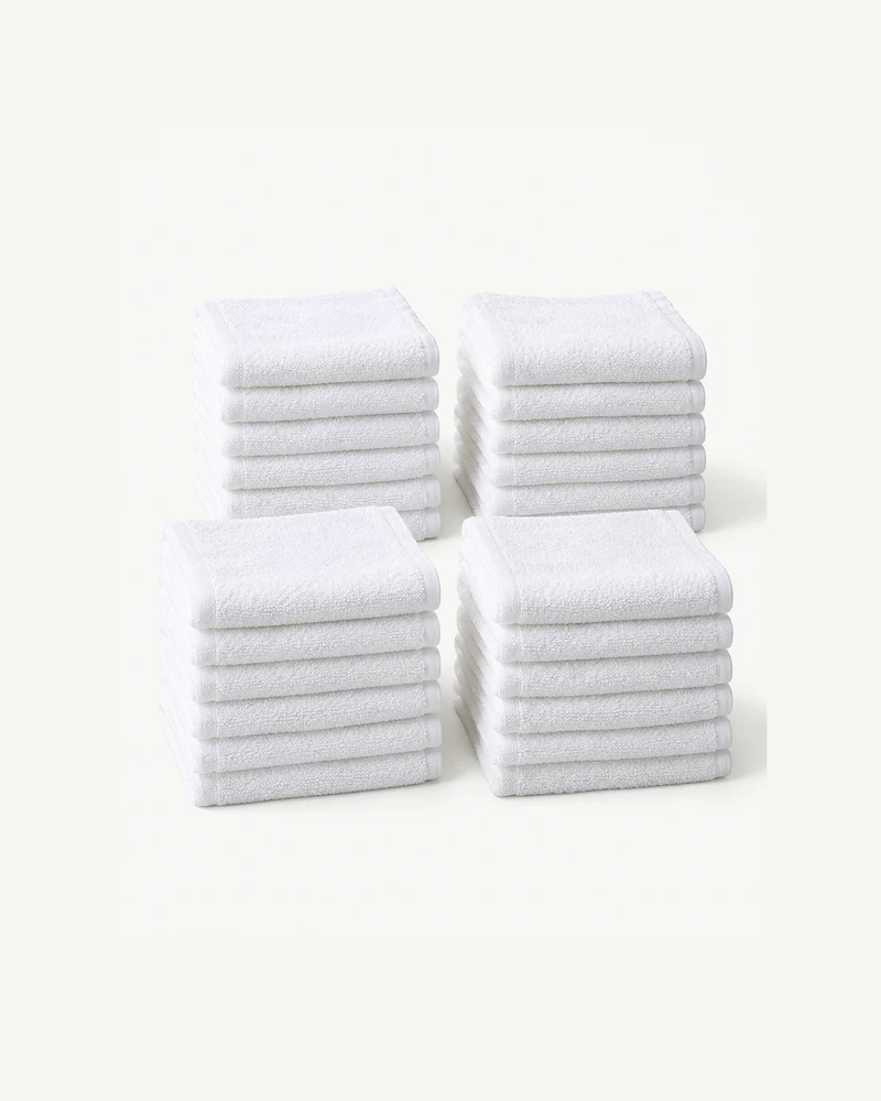 Cotton washcloths, pack of 24