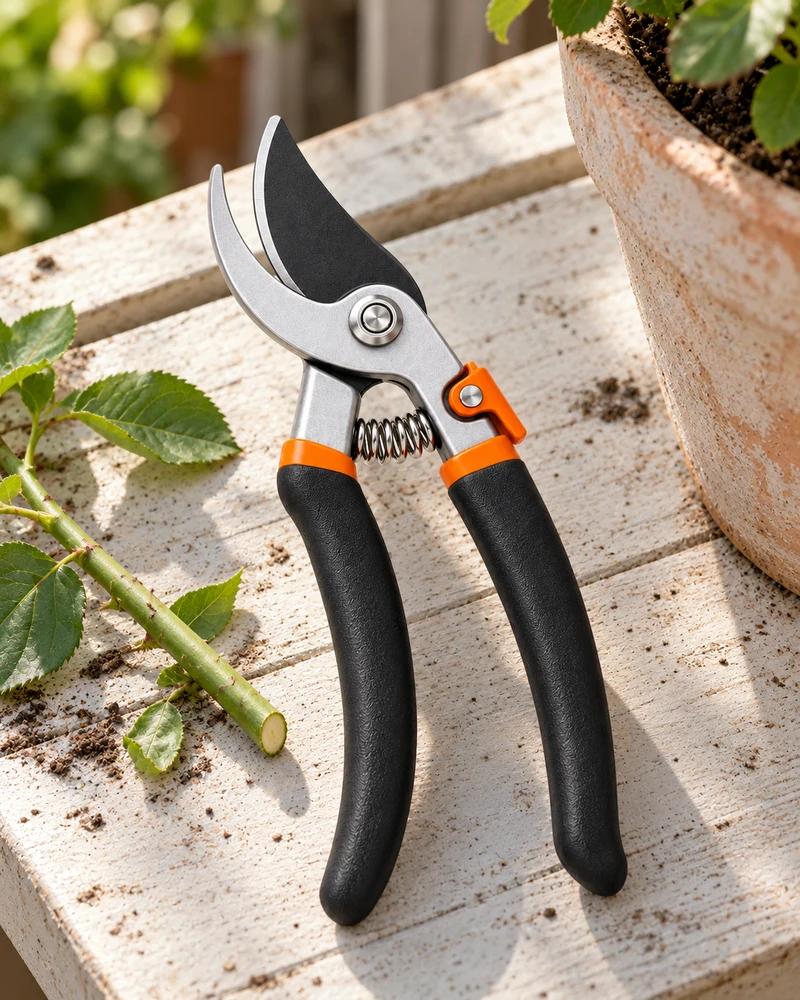 Bypass garden pruning shears