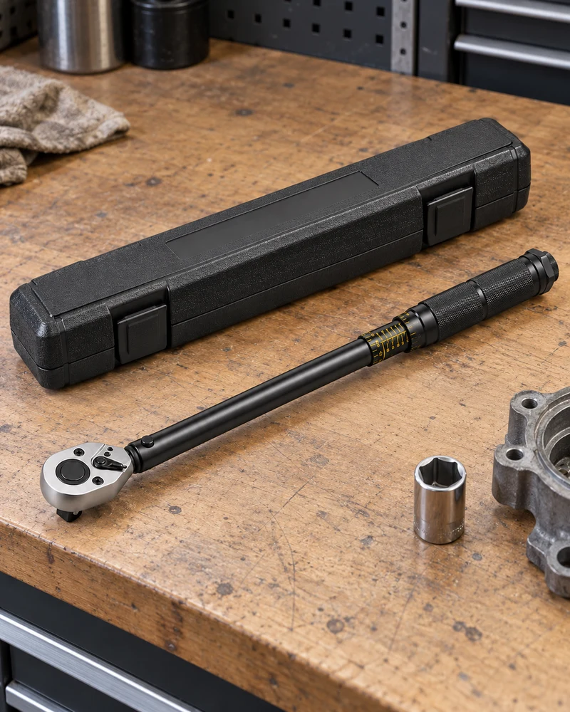 Half-inch click torque wrench