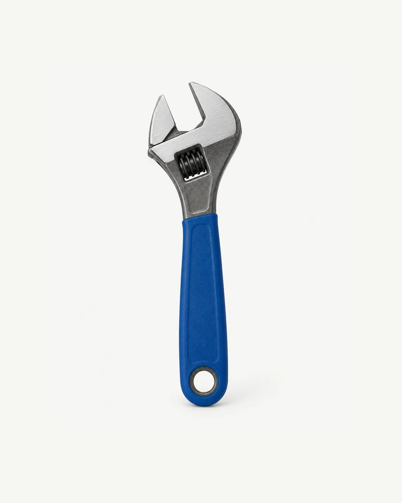 Compact adjustable wrench
