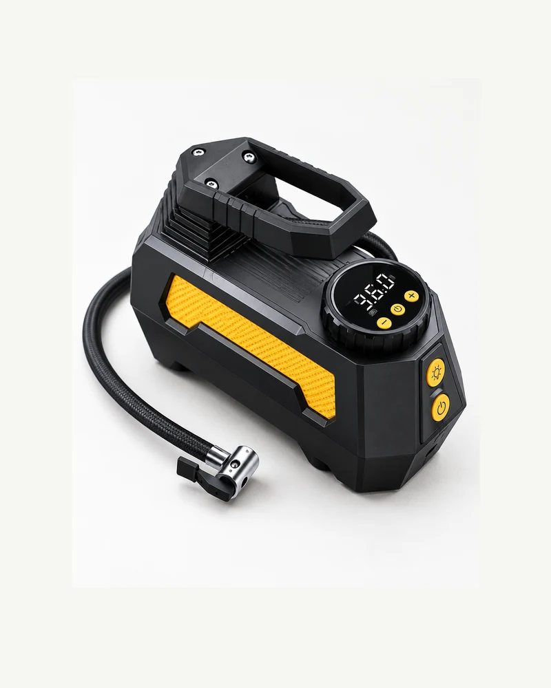 Handle-top dual-power tire pump