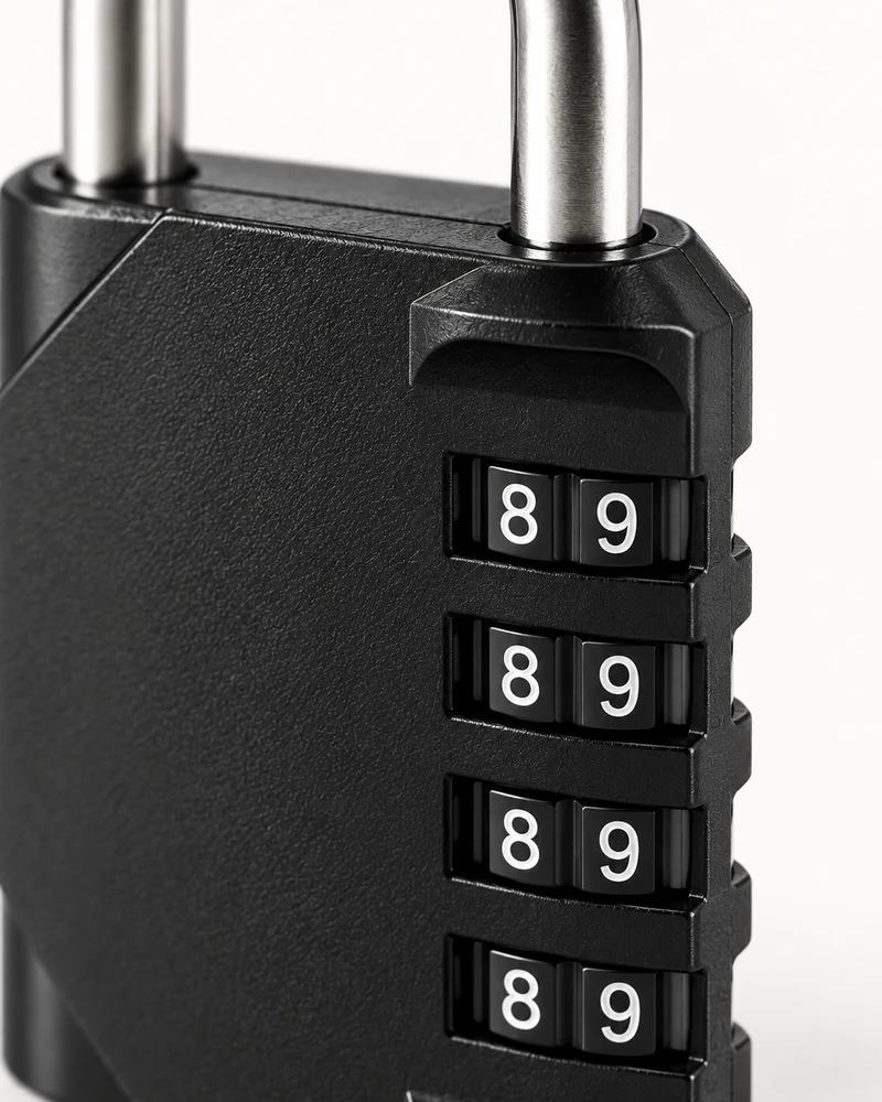 Four-dial combination padlocks, pair