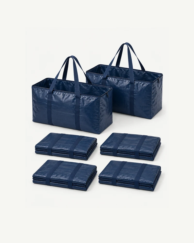 Zippered moving bags, set of six