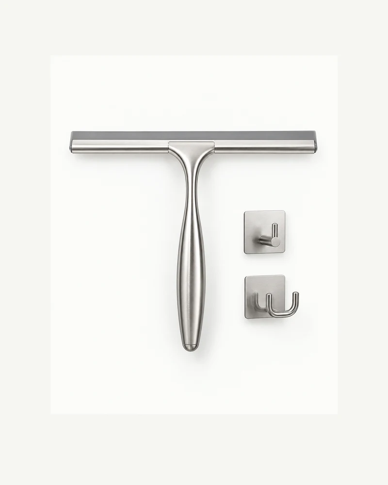 Steel window and shower squeegee