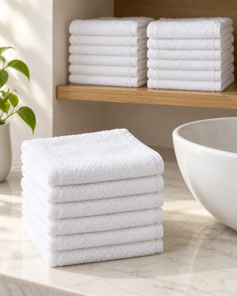 Cotton washcloths, pack of 24