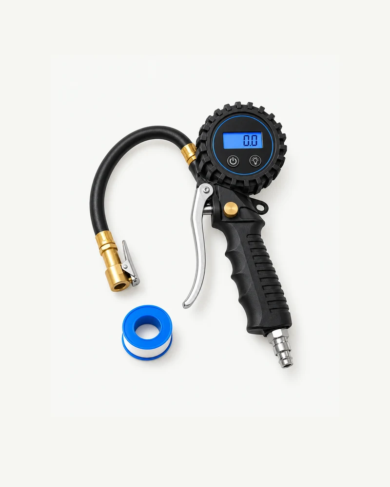 Digital tire inflator gauge