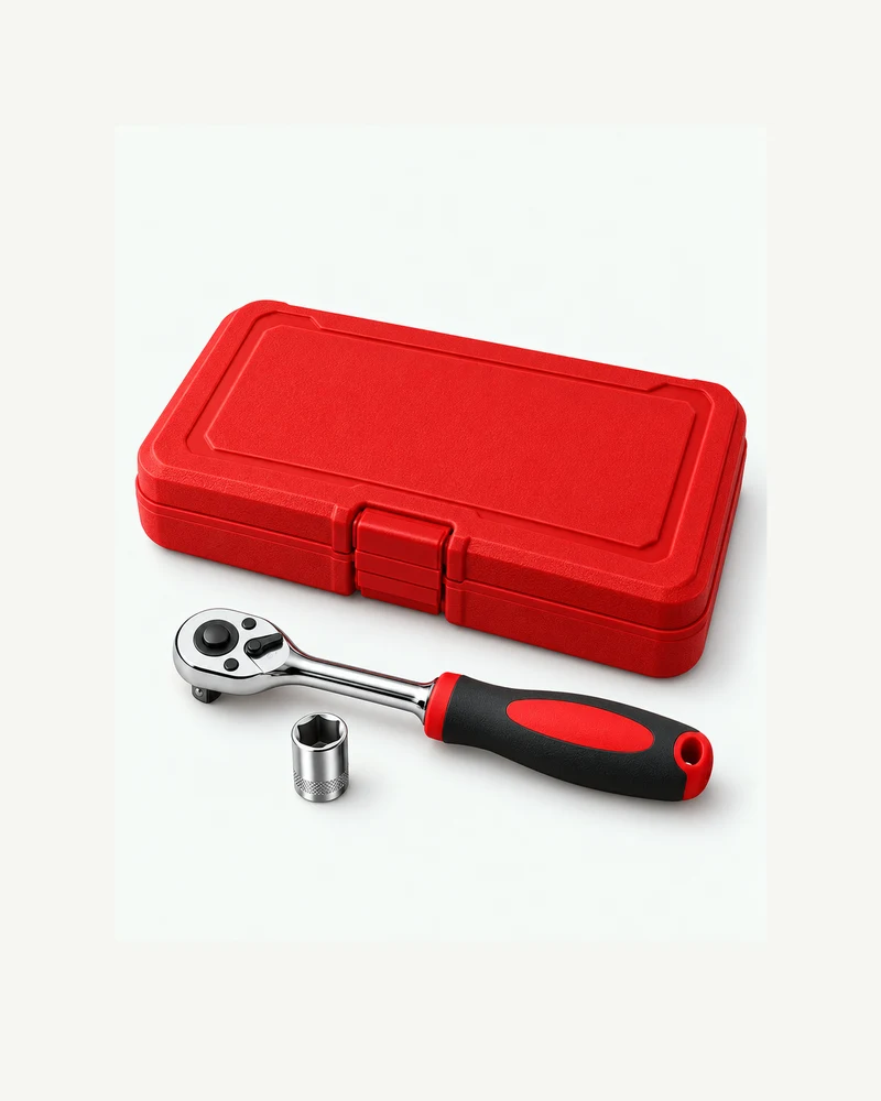 Quarter-inch socket and ratchet kit
