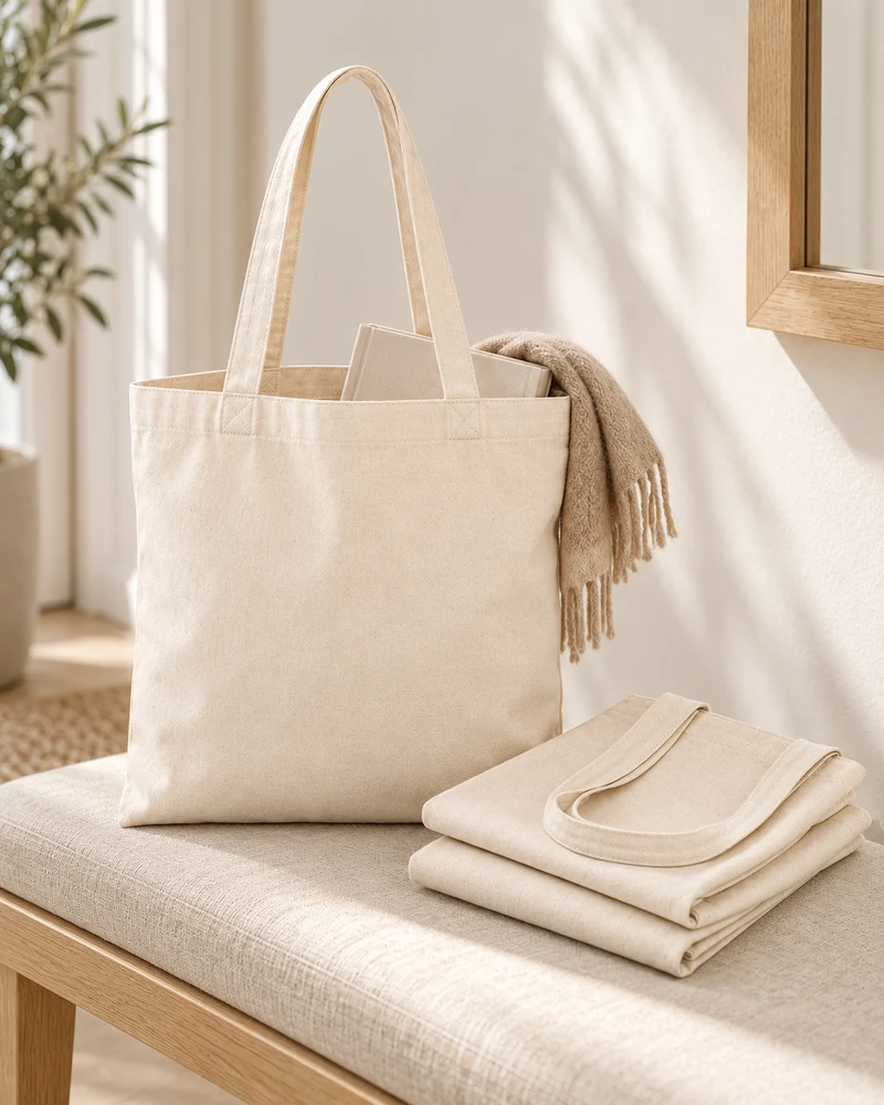 Cotton tote bags, set of three