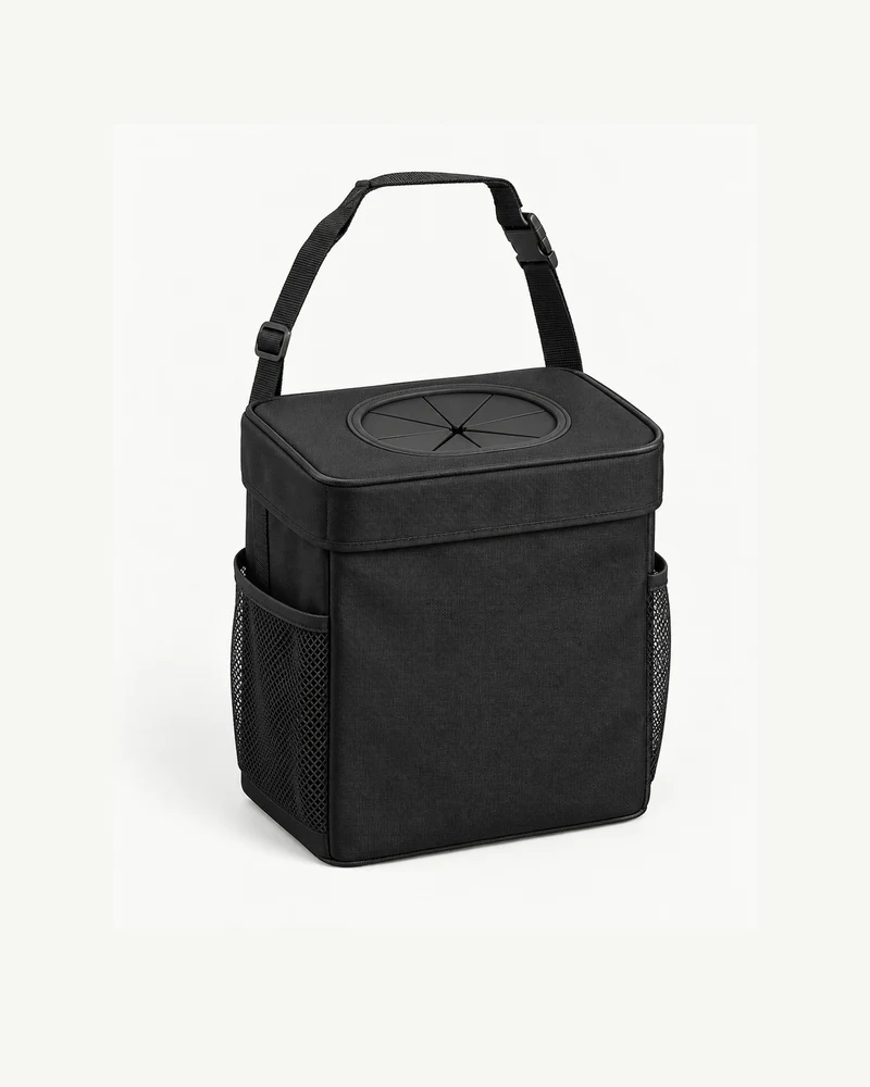 Two-gallon car trash bin