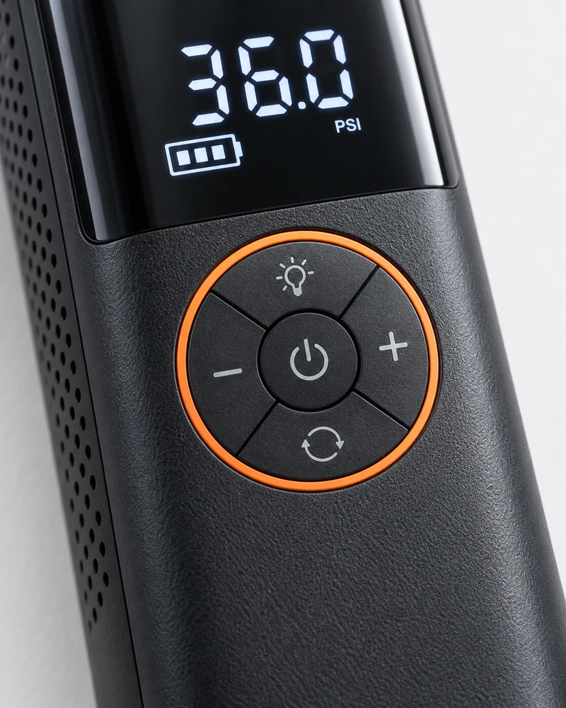 Pocket rechargeable tire pump