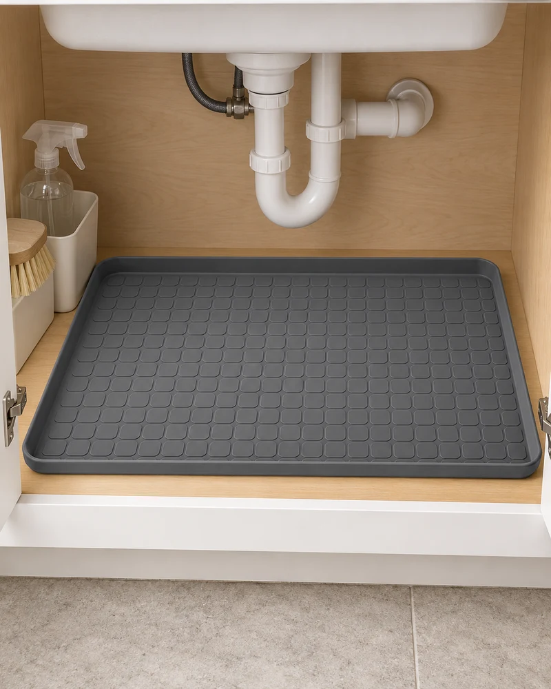 Silicone under-sink mat