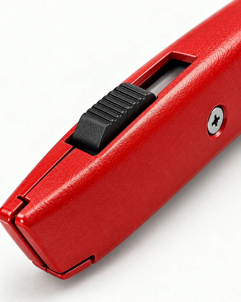 Retractable metal utility knife