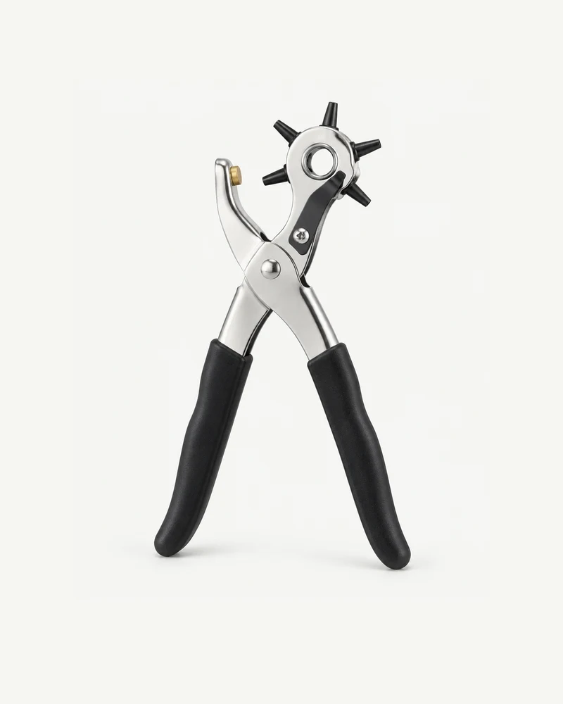Revolving leather hole punch