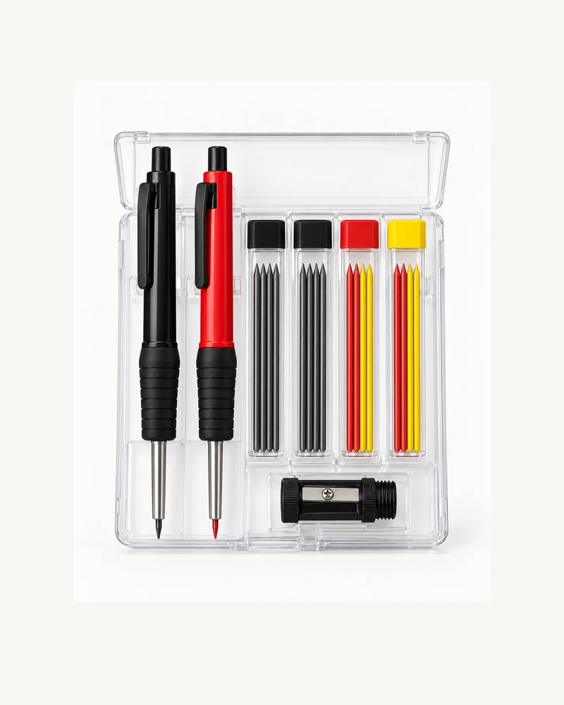 Deep-hole carpenter pencil set