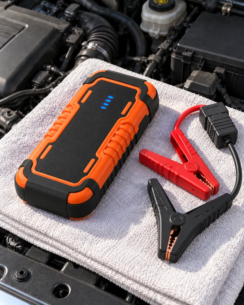 Flat 12V jump starter pack