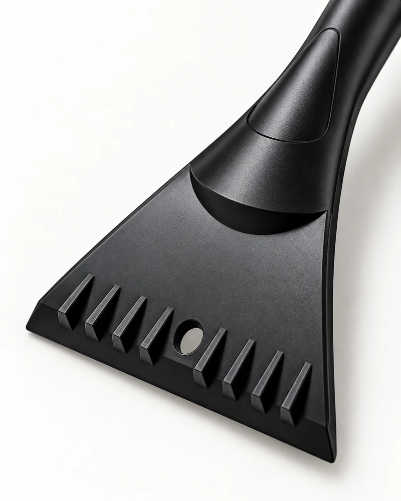 Detachable snow brush and ice scraper