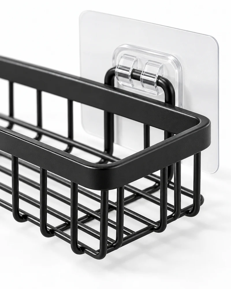 Wall-mounted shower caddy set
