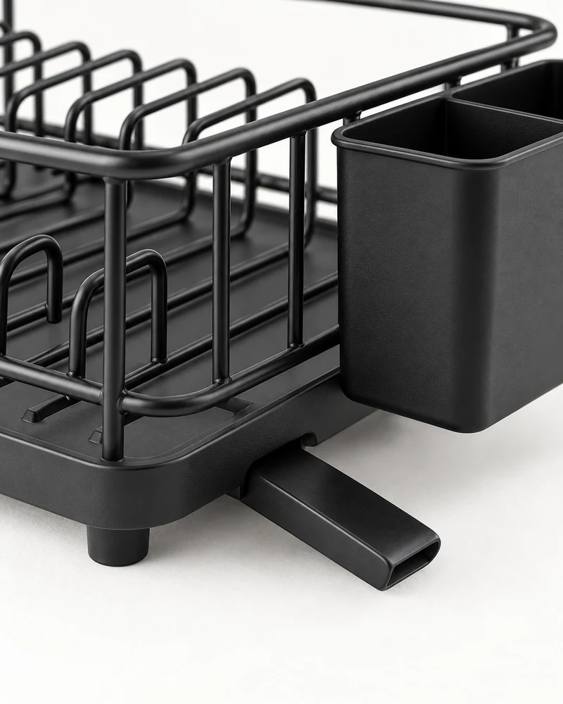 Compact dish drying rack