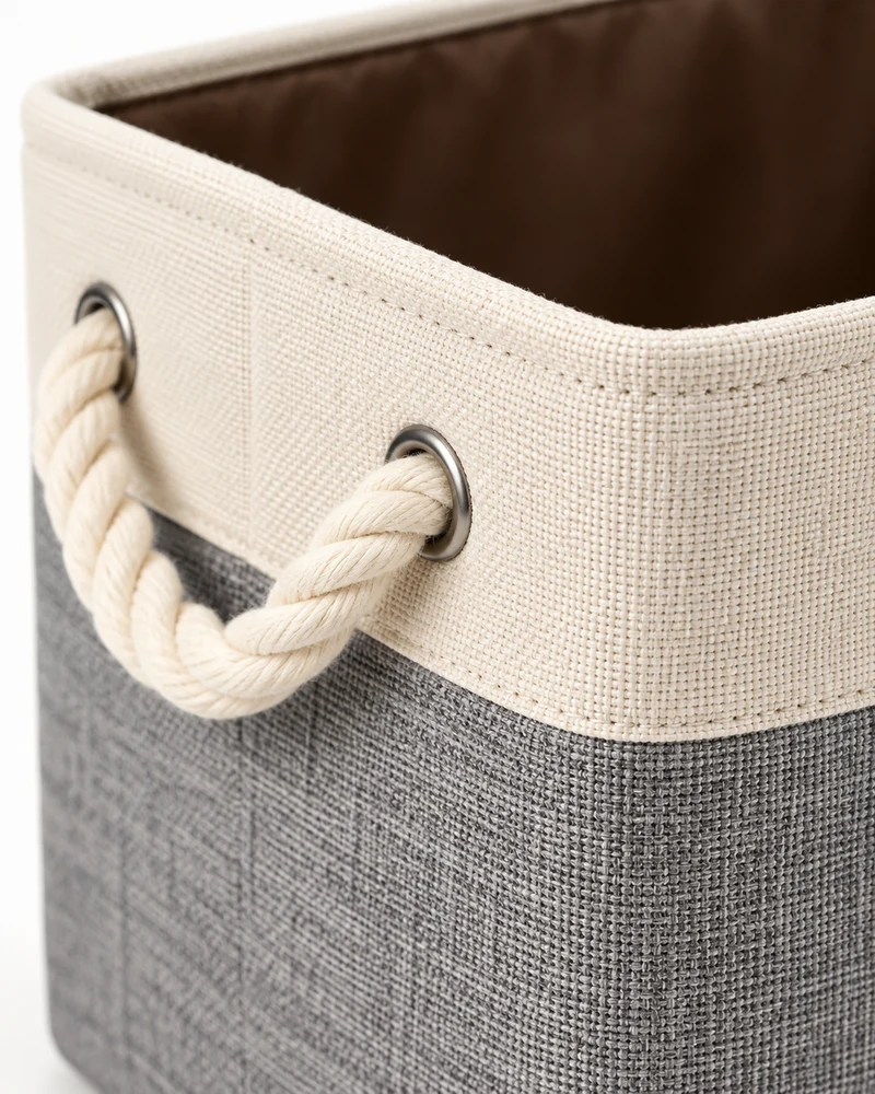 Fabric shelf baskets, set of three