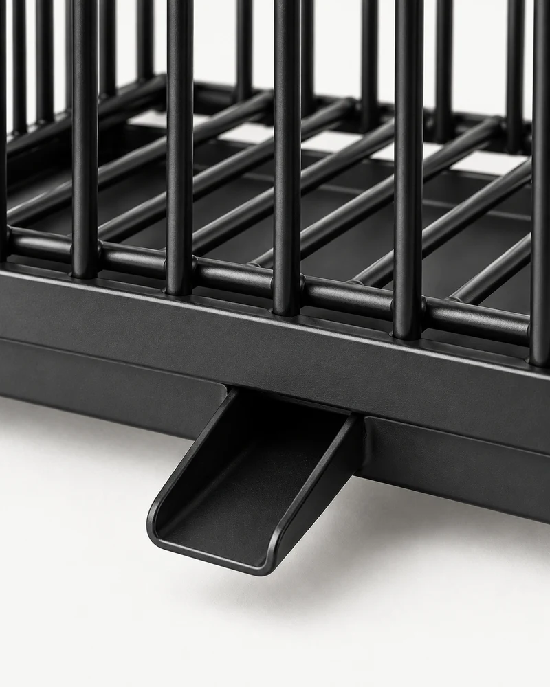 Draining sink caddy with brush holder