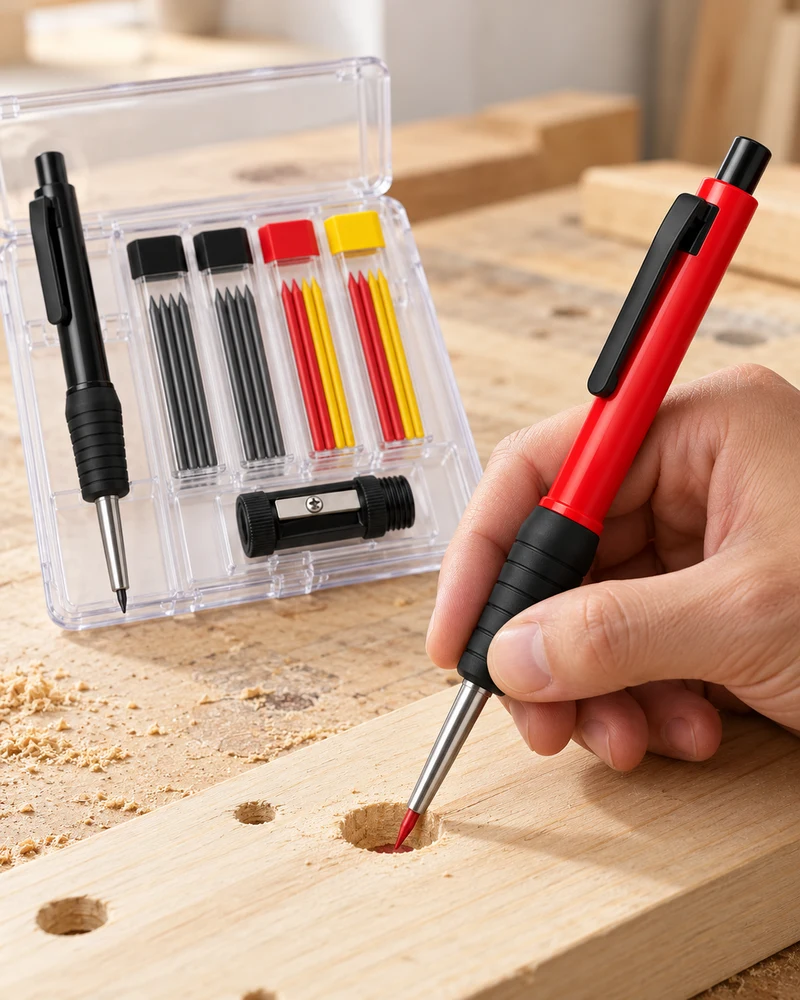 Deep-hole carpenter pencil set