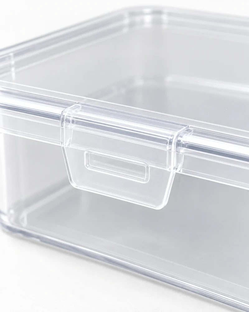 Snap-lid storage cases, set of ten