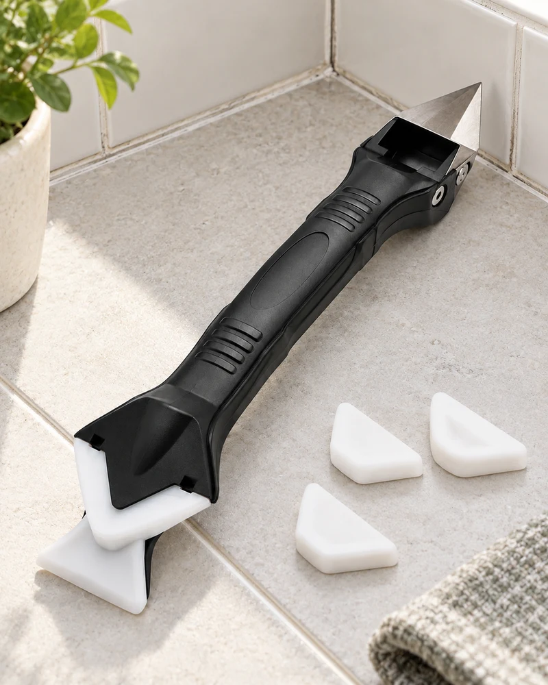 Caulk removal and finishing tool