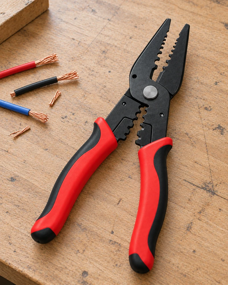 Wire stripper and crimper