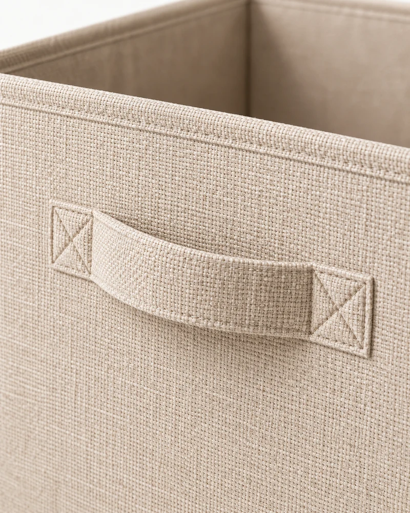 Folding fabric storage cubes, set of six