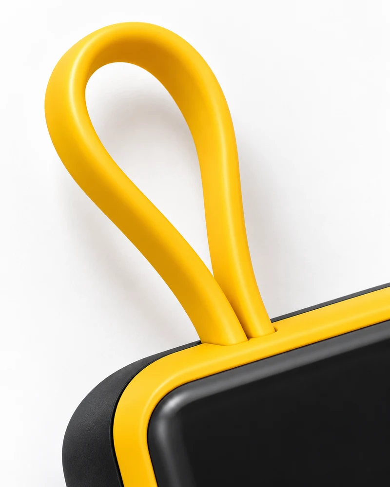 Loop-top rechargeable tire pump