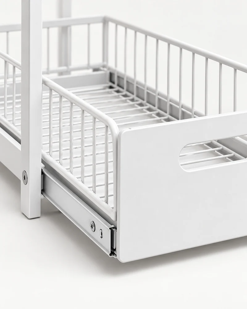 Sliding under-sink organizers, set of two