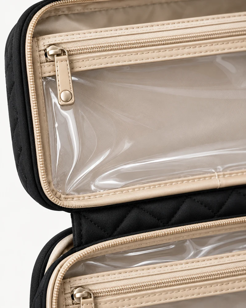 Hanging travel toiletry organizer
